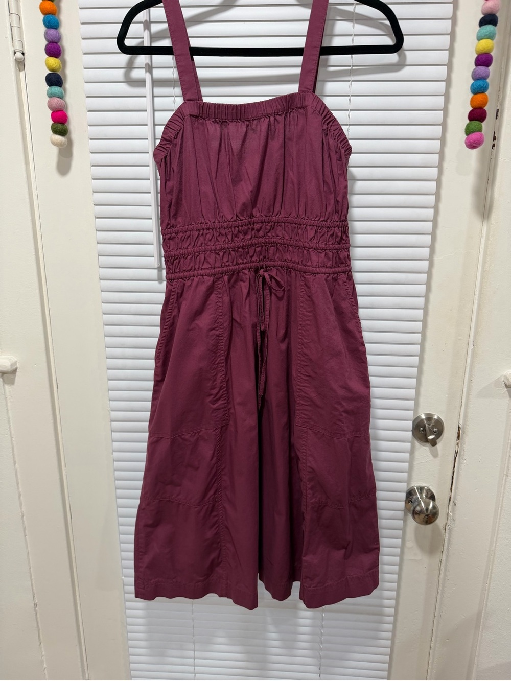 Universal Thread Burgundy Smocked Waist Midi Dress